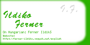 ildiko ferner business card